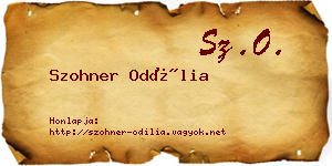 Szohner Odília névjegykártya